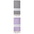 thumbnail image 1 of Unique Bargains Geometric Sandproof Turkish Beach Towel Dark Grey/Light Purple 71"x40", 1 of 8