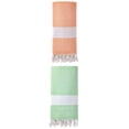 thumbnail image 1 of Unique Bargains Geometric Sandproof Turkish Towel 2 Pack Green/Orange 71"x40", 1 of 8
