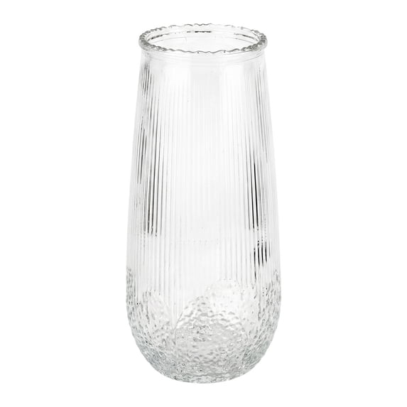 Unique Bargains Geometric Simple Large Glass Flower Vase lucid 2.6"L x 2.6"W x 7.9"H