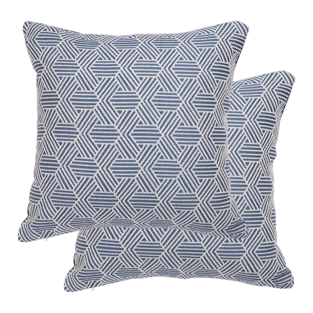 Unique Bargains Geometric Throw Pillow Covers Set of 2, 18" x 18" Blue