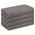 thumbnail image 1 of Unique Bargains Geometric Washcloths Set Cotton Bath Towels Low Lint Brown 4, 1 of 7