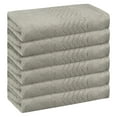 thumbnail image 1 of Unique Bargains Geometric Washcloths Set Cotton Bath Towels Low Lint Light Brown 6, 1 of 7