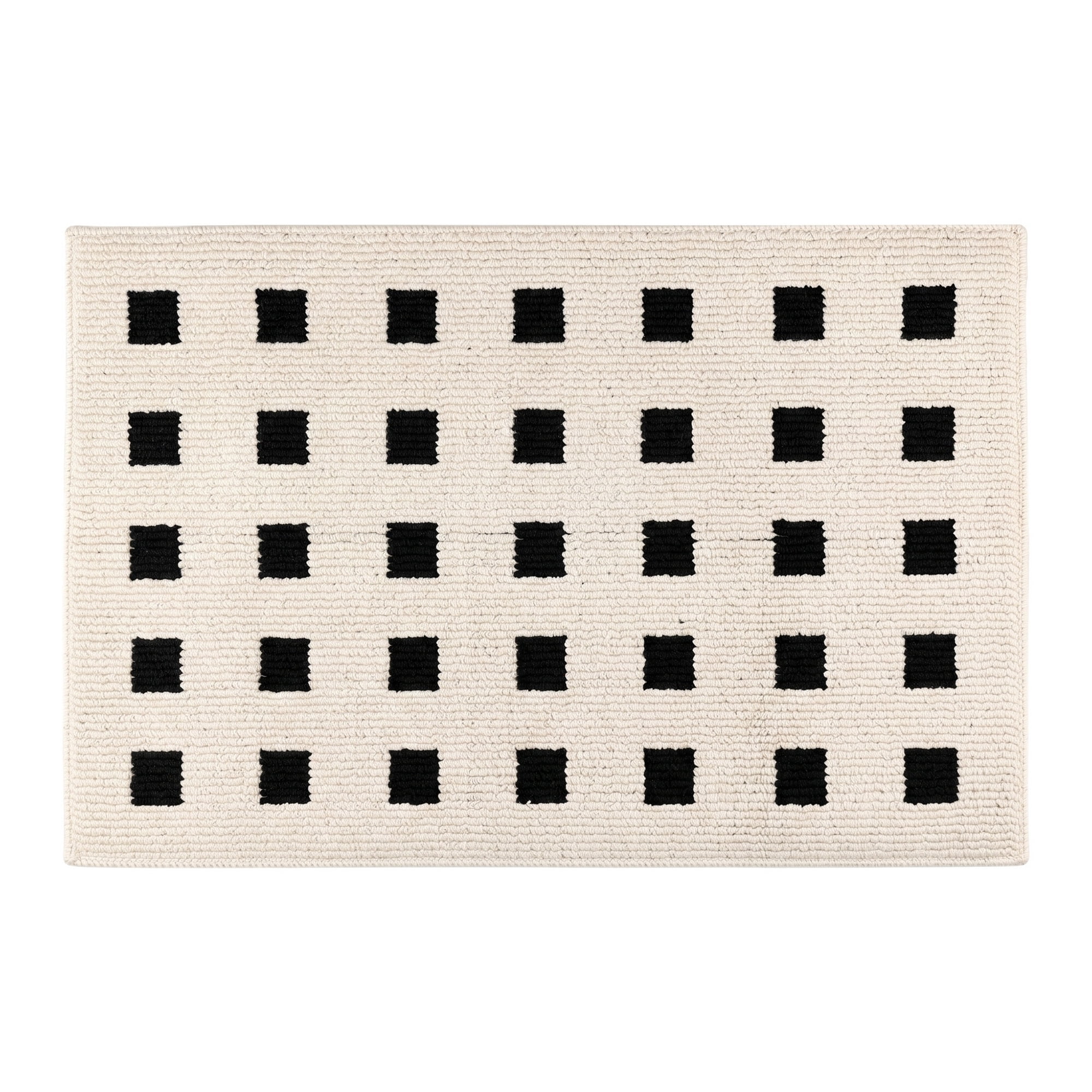 Unique Bargains Geometric Waterproof Non-Slip Entryway Rug Scraper Doormat Beige 32" x 20"