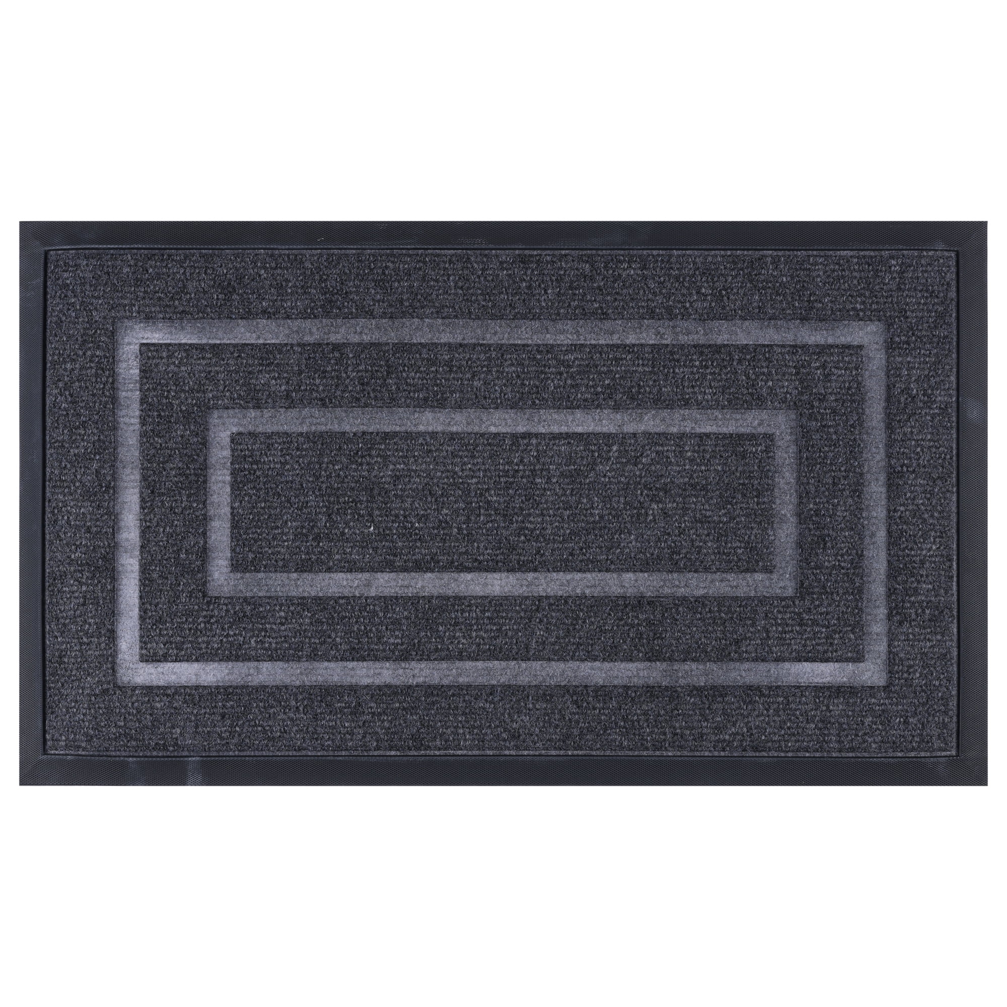 Unique Bargains Geometric Waterproof Welcome Front Door Mat Dark Grey 30" x 18"