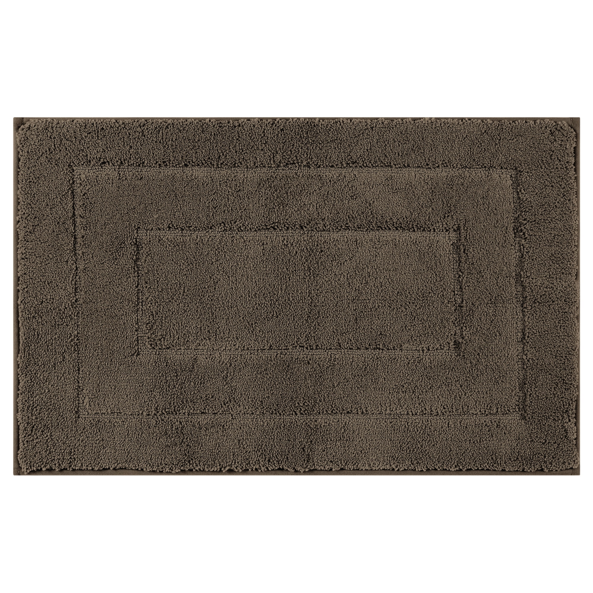 Unique Bargains Geometry Bathroom Rug Mat Absorbent Non-Slip Bath Rugs Brown 20" x 32"