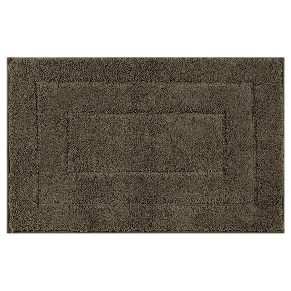 Unique Bargains Geometry Bathroom Rug Mat Absorbent Non-Slip Bath Rugs Brown 24" x 35"