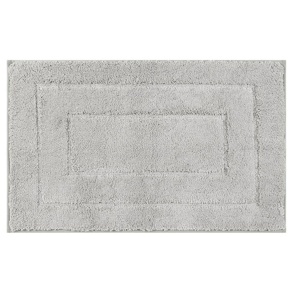 Unique Bargains Geometry Bathroom Rug Mat Soft Absorbent Non-Slip Comfortable Bath Rugs Light Gray 16" x 24"