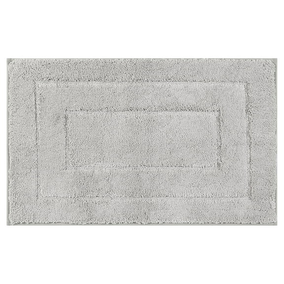 Unique Bargains Geometry Bathroom Rug Mat Soft Absorbent Non-Slip Comfortable Bath Rugs Light Gray 16" x 24"