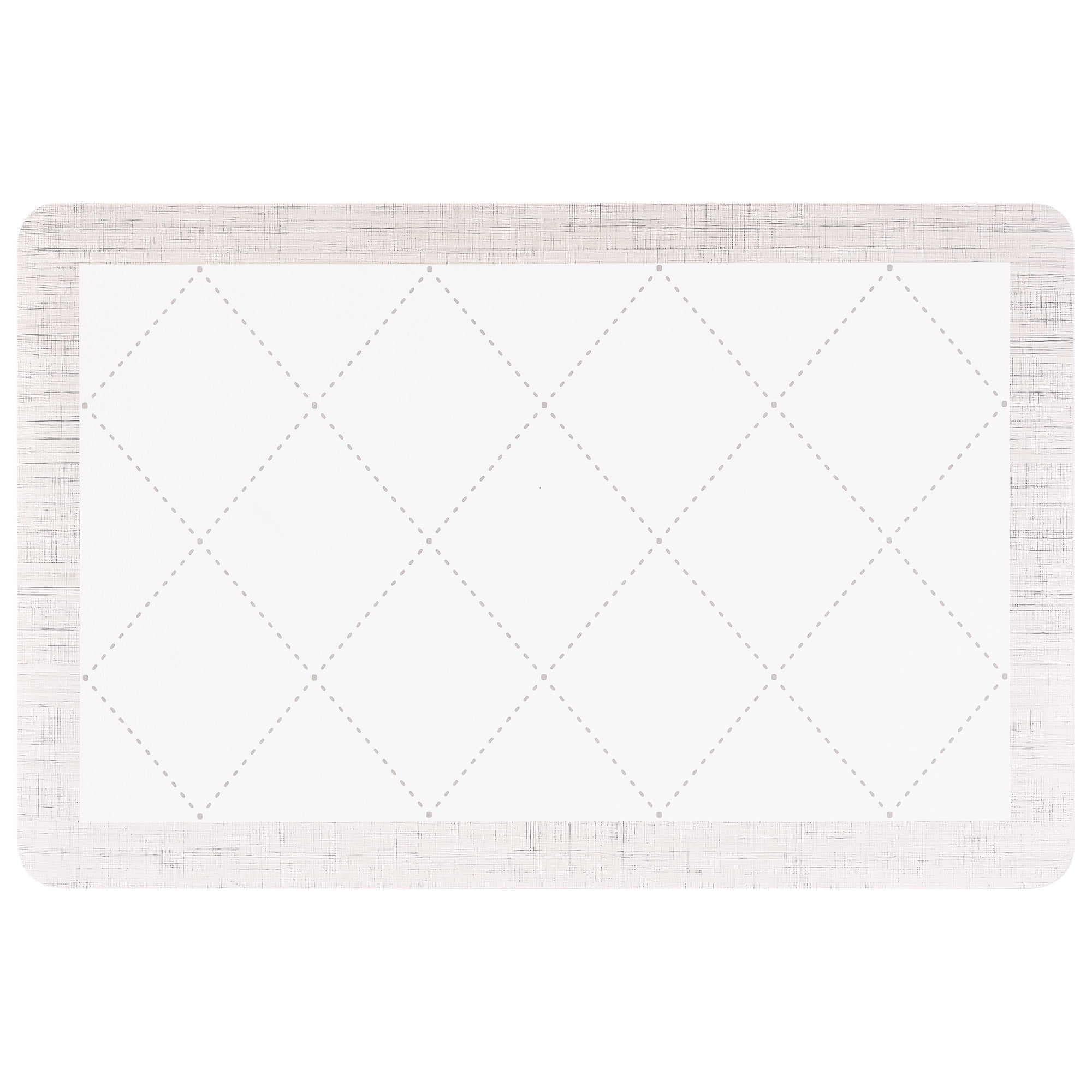 Unique Bargains Geometry Kitchen Rug Cushioned Anti-Fatigue Floor Mat Waterproof Carpet Beige 18" x 28"