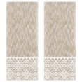 thumbnail image 1 of Unique Bargains Geometry Pattern Hand Towels Cotton Absorbent Soft Brown 2-Pieces, 1 of 5