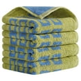 thumbnail image 1 of Unique Bargains Geometry Patterned Cotton Hand Towels Green 4 Pcs, 1 of 4