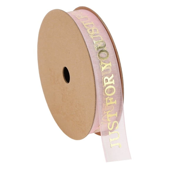 Unique Bargains Gift Ribbon 0.63"x29.53' Letter Pattern Decorative Ribbon [""Just For You" Pattern"]