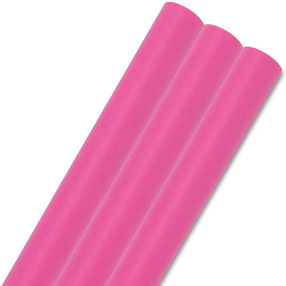 Unique Bargains Gift Wrapping Paper Anti-Tear Giant Matte Sheets Rose Pink 39.4" x 27.6"