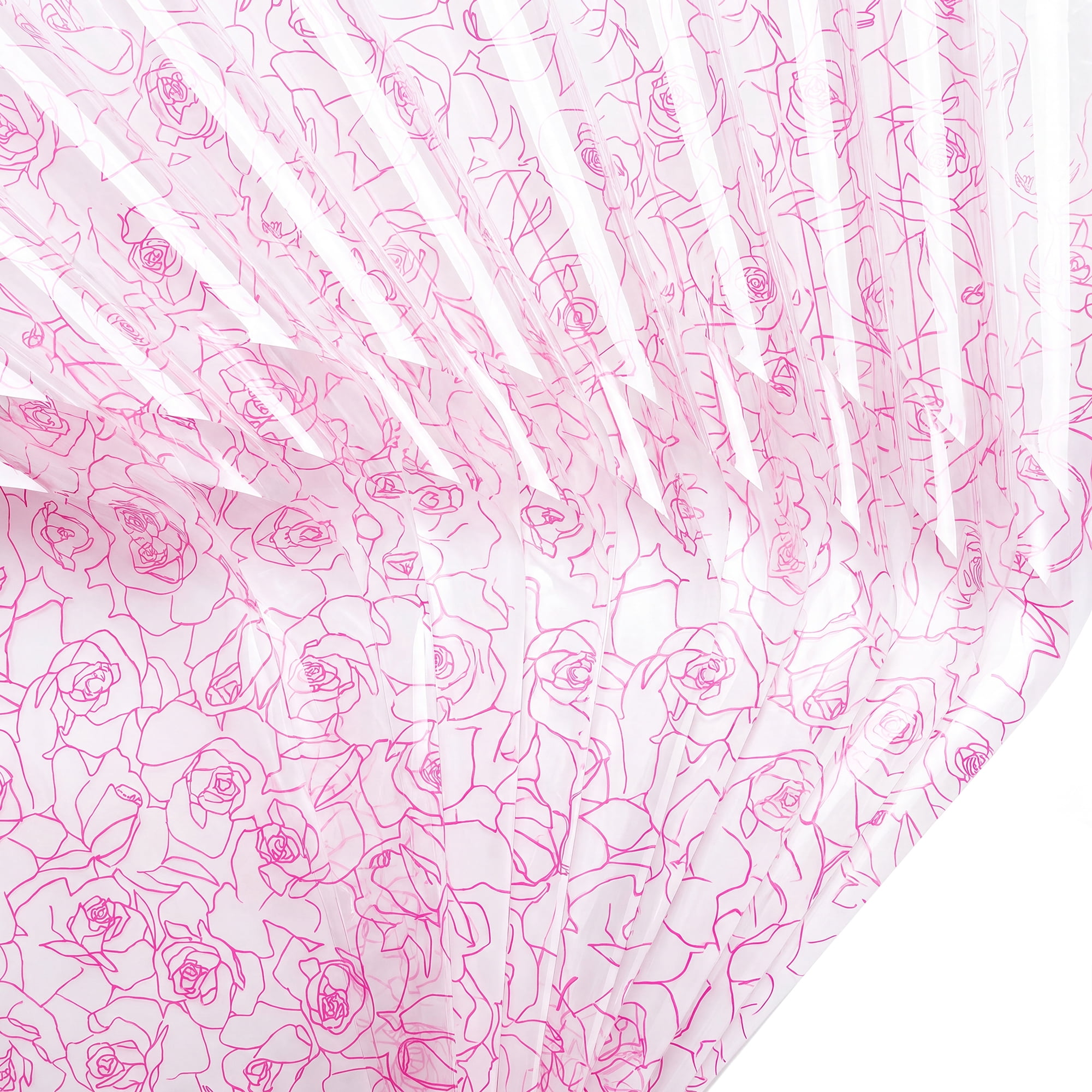 Unique Bargains Gift Wrapping Paper with Rose Pattern for Arrangements Rose Red 22"x 22"