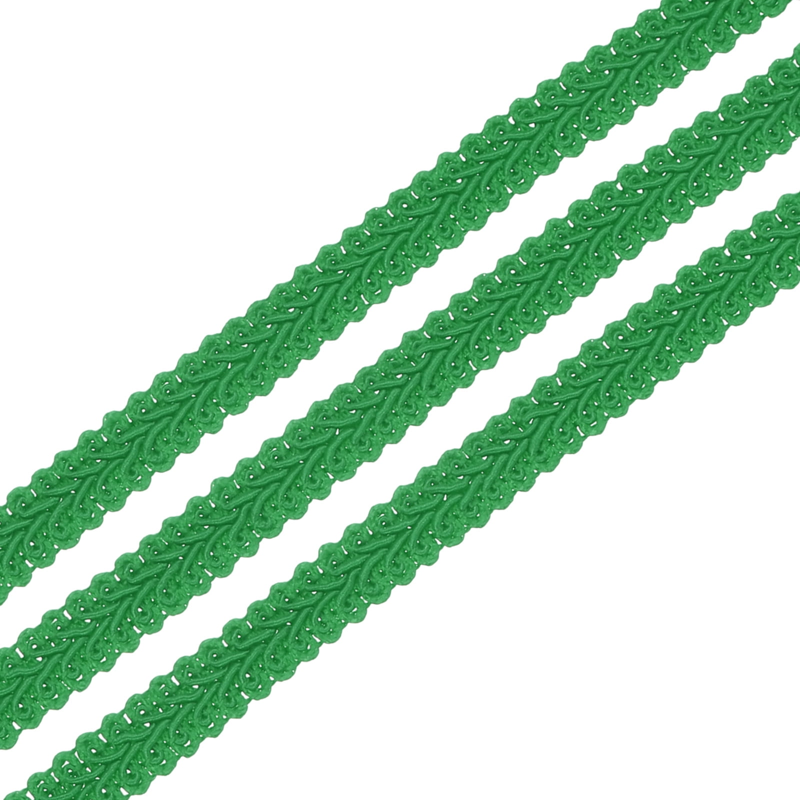 Unique Bargains Gimp Braid Trim Woven Fabric Ribbon Green