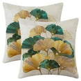 thumbnail image 1 of Unique Bargains Ginkgo Leaf Pattern Throw Pillow Covers Set of 2 Flower Pattern 3, 1 of 6