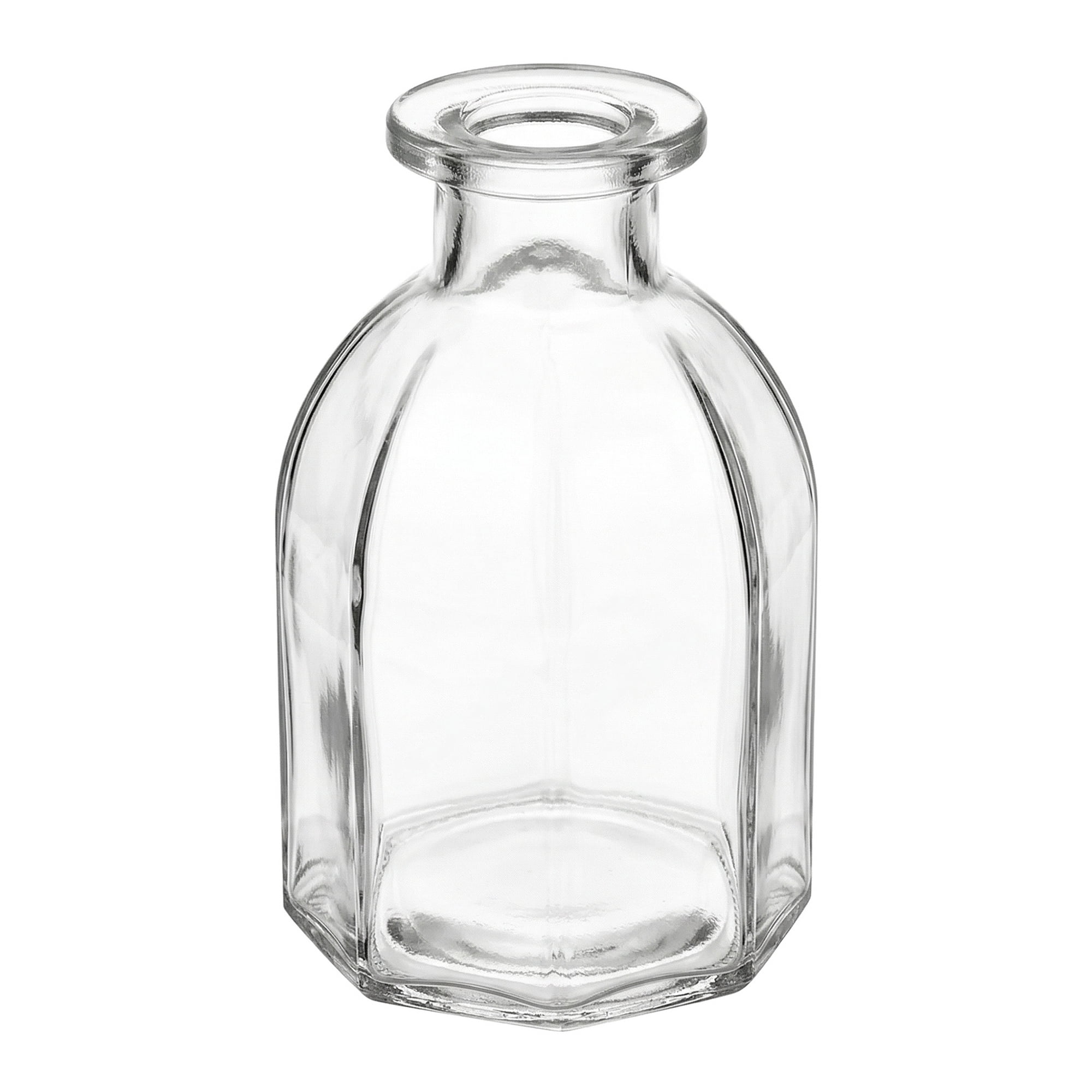 Unique Bargains Glass Bud Vases Set for Small Flower Vases Clear 2.4"L x 2.4"W x 3.9"H