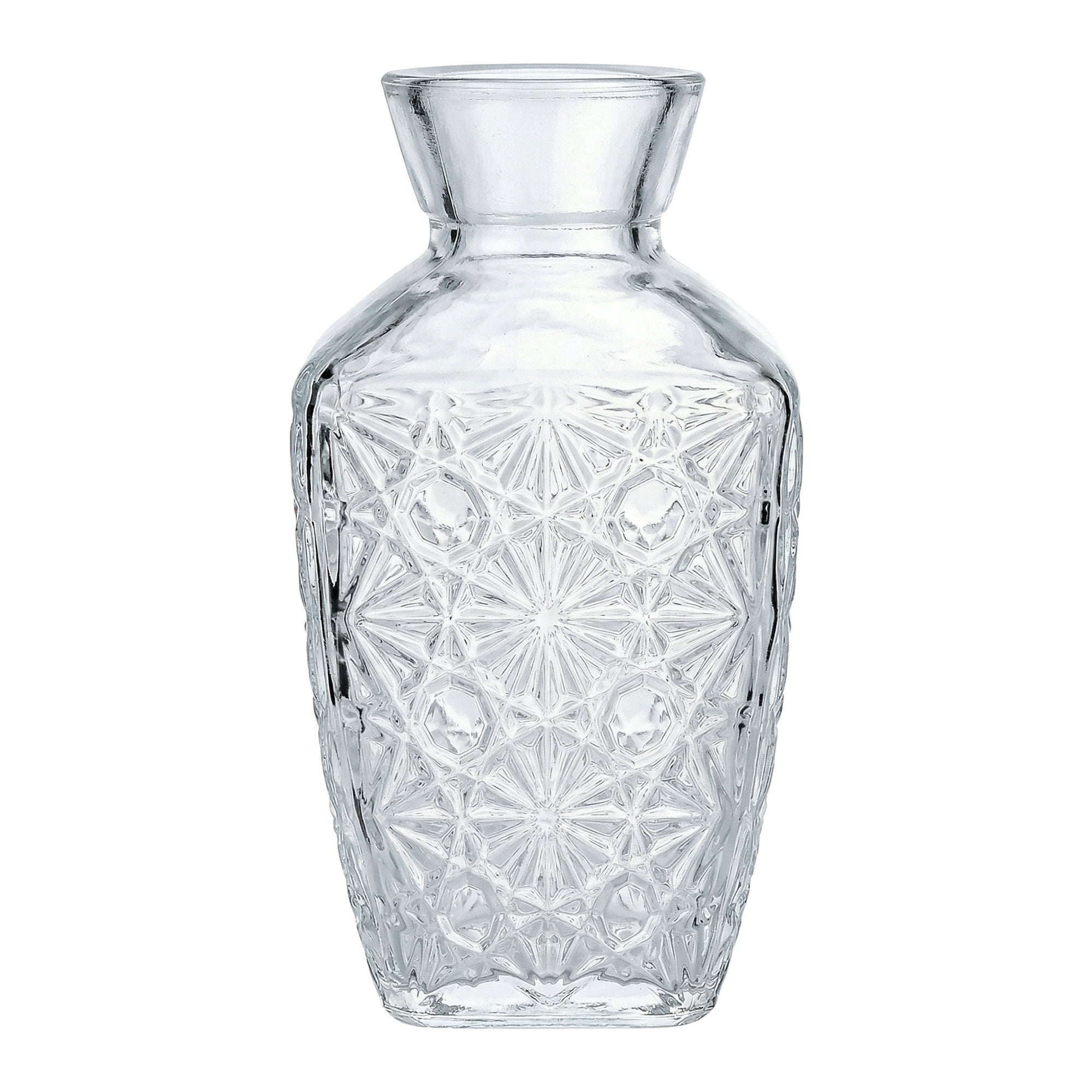 Unique Bargains Glass Bud Vases Set for Small Flower Vases Clear 2.5"L x 2.5"W x 5"H