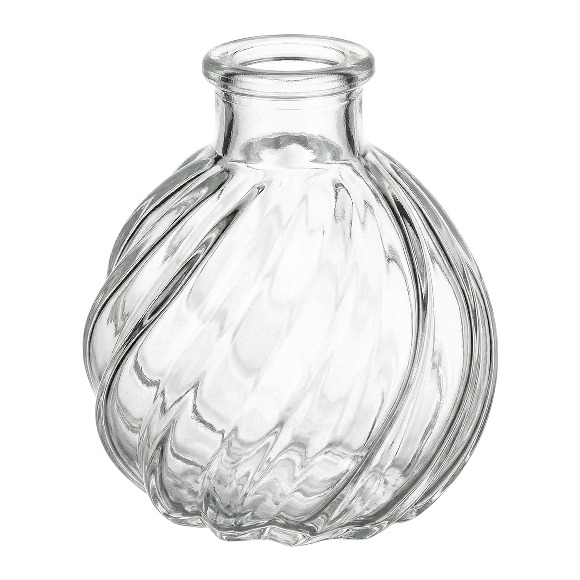 Unique Bargains Glass Bud Vases Set for Small Flower Vases Clear 2.6"L x 2.6"W x 3.1"H