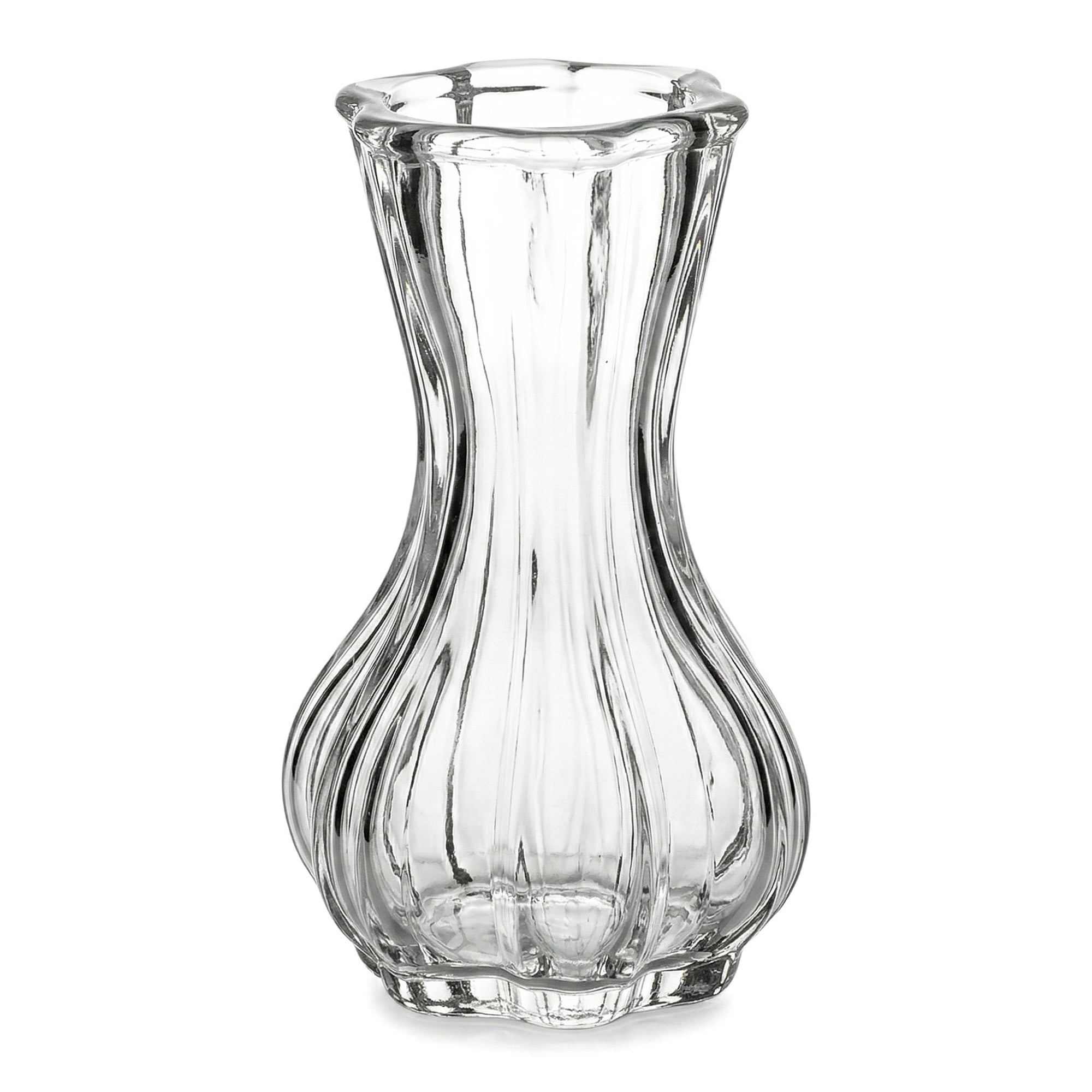 Unique Bargains Glass Bud Vases Set for Small Flower Vases Clear 2.6"L x 2.6"W x 3.9"H