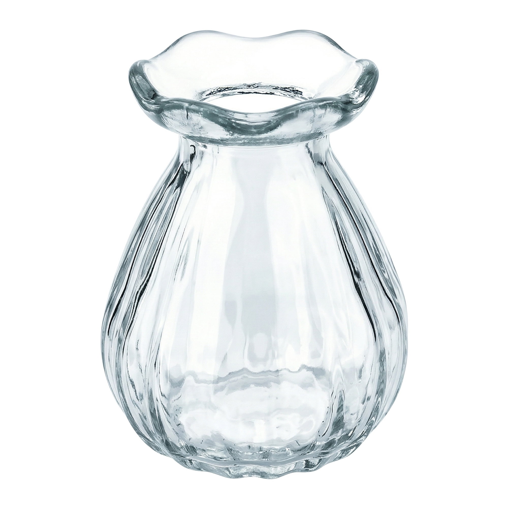 Unique Bargains Glass Bud Vases Set for Small Flower Vases Clear 2.7"L x 2.7"W x 3.4"H