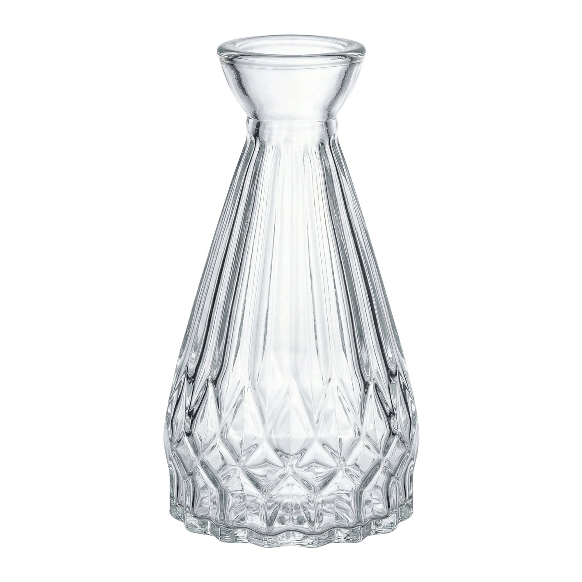 Unique Bargains Glass Bud Vases Set for Small Flower Vases Clear 2.7"L x 2.7"W x 4.8"H