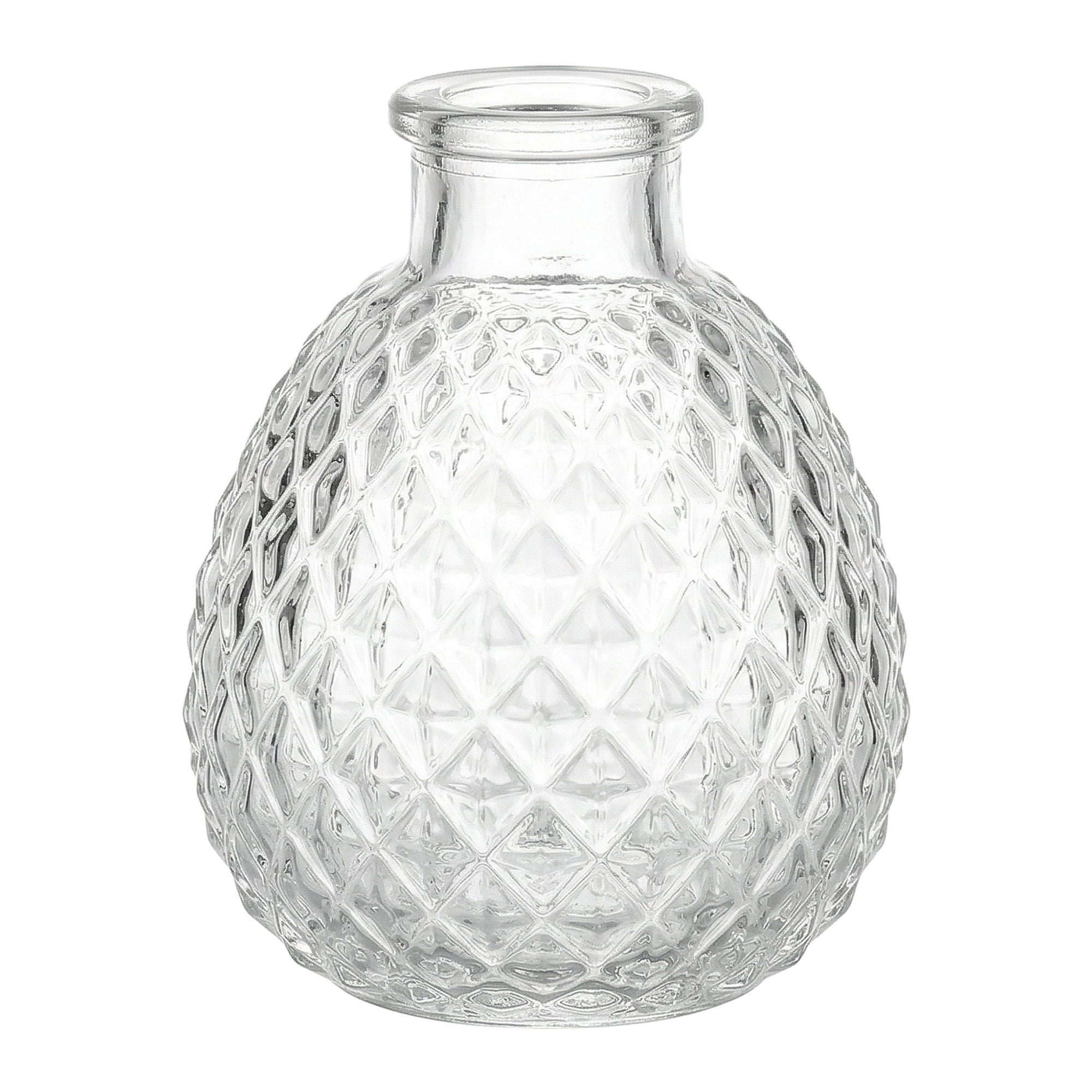 Unique Bargains Glass Bud Vases Set for Small Flower Vases Clear 2.8"L x 2.8"W x 3.3"H
