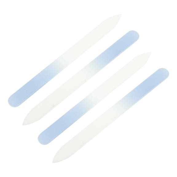 Unique Bargains Glass Double-sided Nail File Manicure Tool 4 Pcs Blue