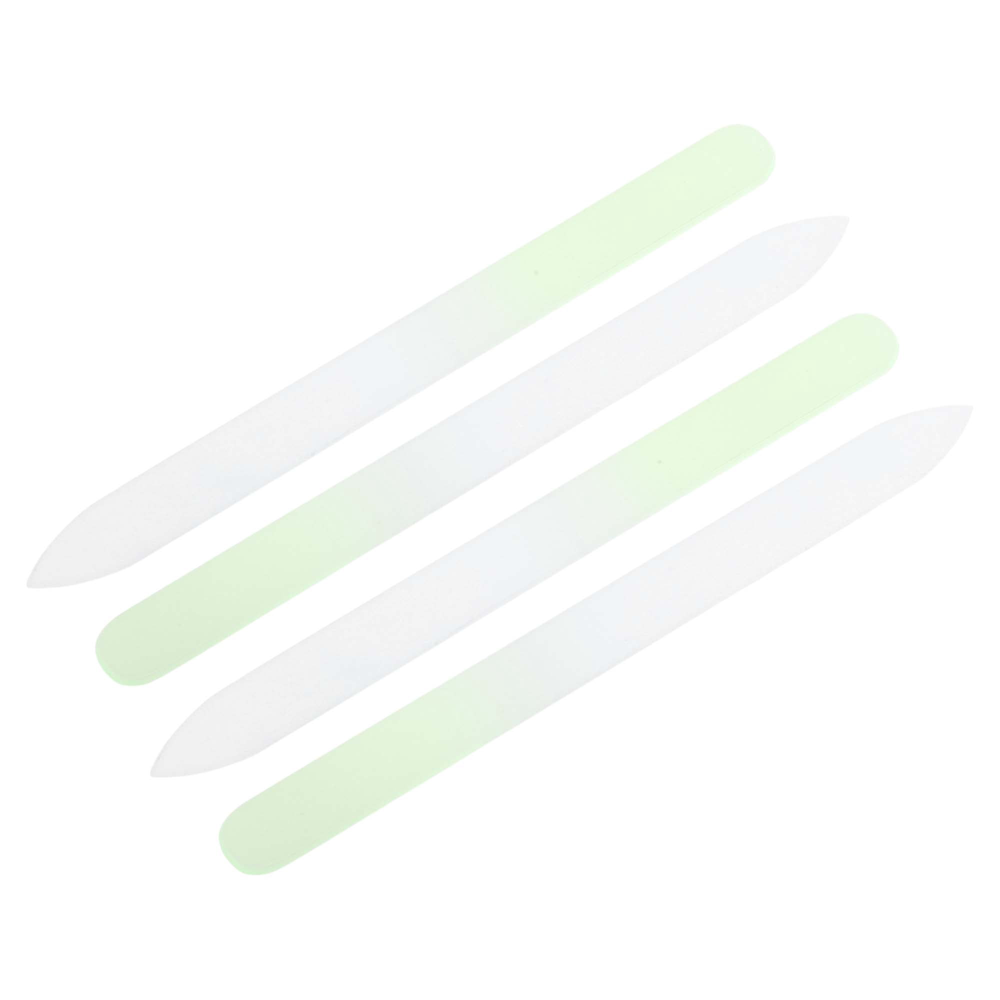 Unique Bargains Glass Double-sided Nail File Manicure Tool 4 Pcs Light Green