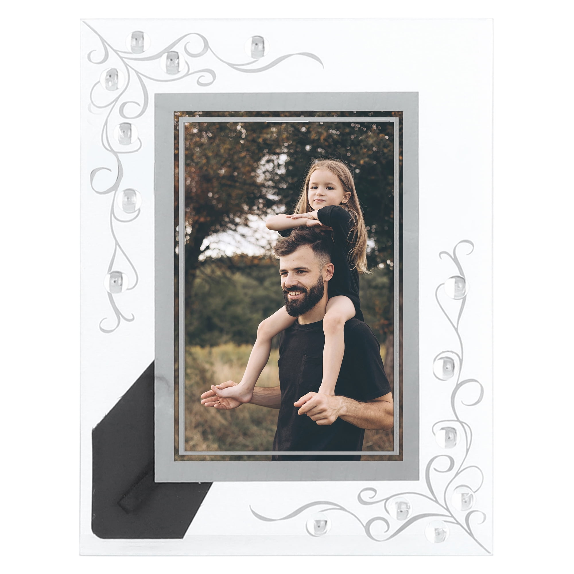 Unique Bargains Glass Picture Frame for Tabletop Display Real Glass Photo Frame Clear 4x6"