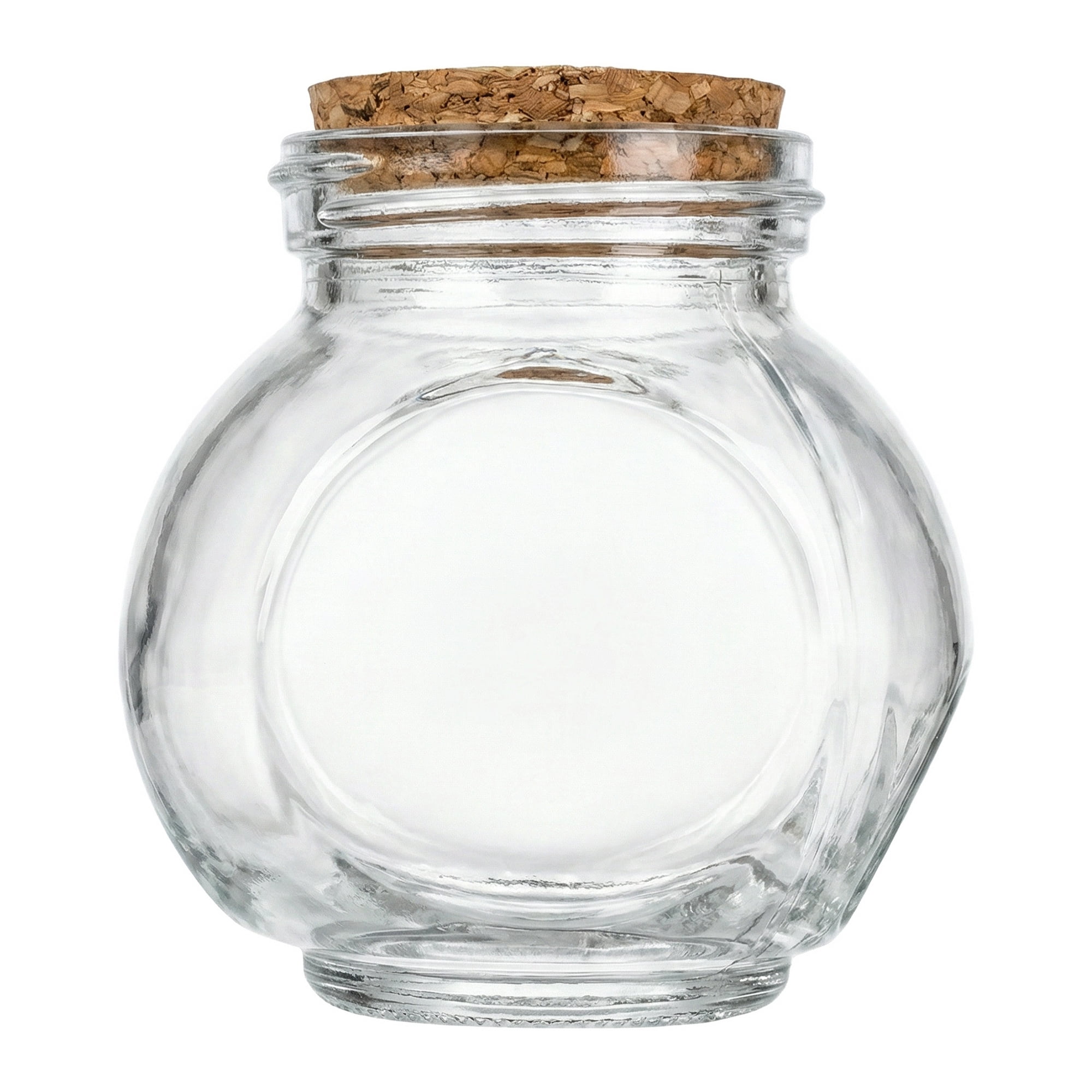 Unique Bargains Large Glass Storage Jars with Cork Lids and Jute Twine Tags Round 2.4"L x 2.4"W x 3.1"H