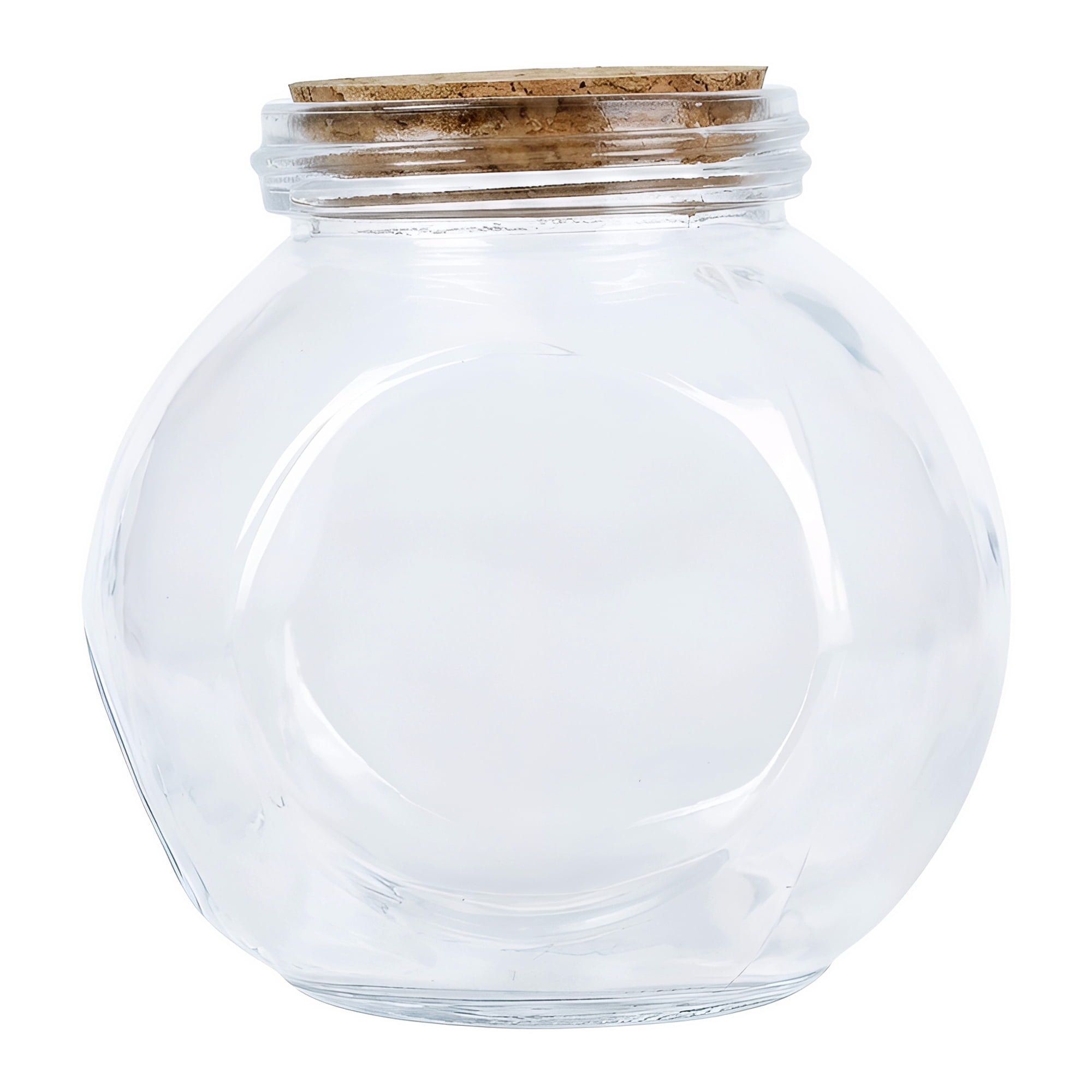 Unique Bargains Large Glass Storage Jars with Cork Lids and Jute Twine Tags Round 3.1"L x 3.1"W x 3.9"H