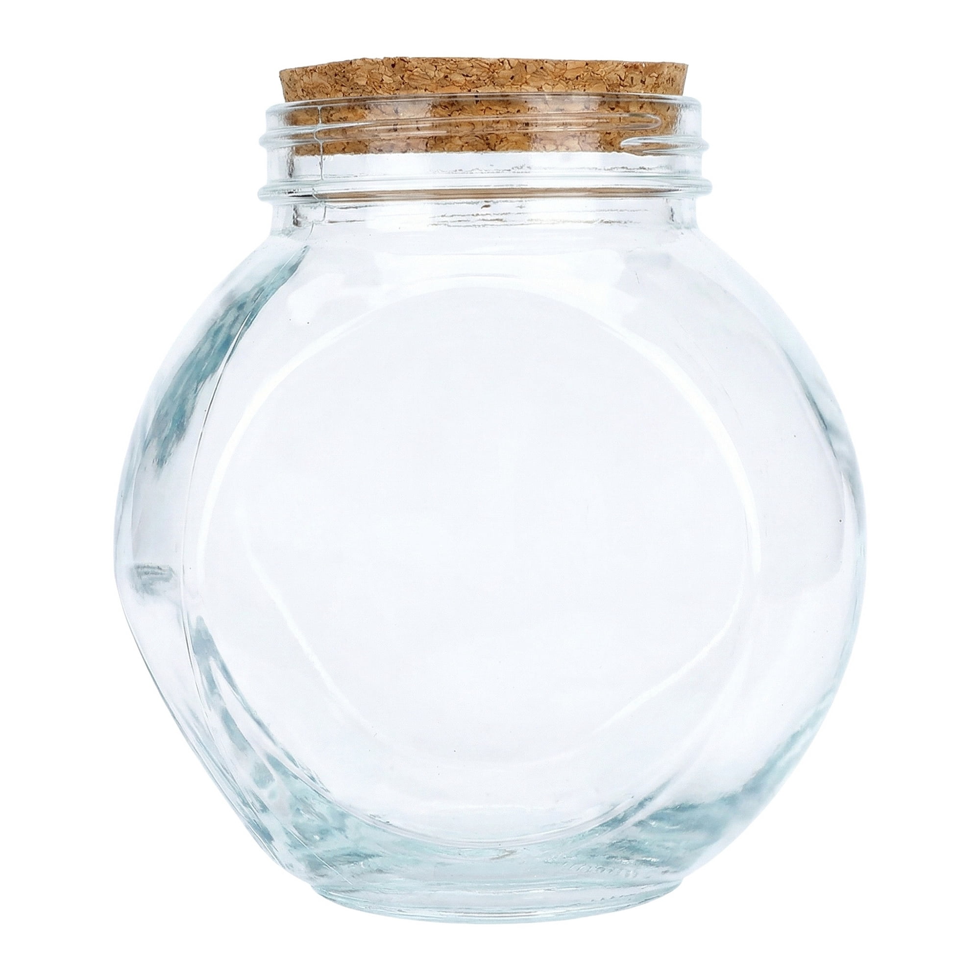 Unique Bargains Large Glass Storage Jars with Cork Lids and Jute Twine Tags Round 3.9"L x 3.9"W x 4.9"H