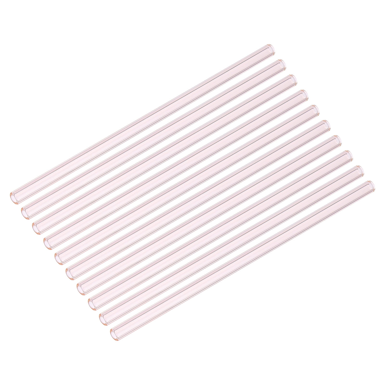 Unique Bargains Glass Tubes Borosilicate Long Glass Pipes Blowing Tubes Pink