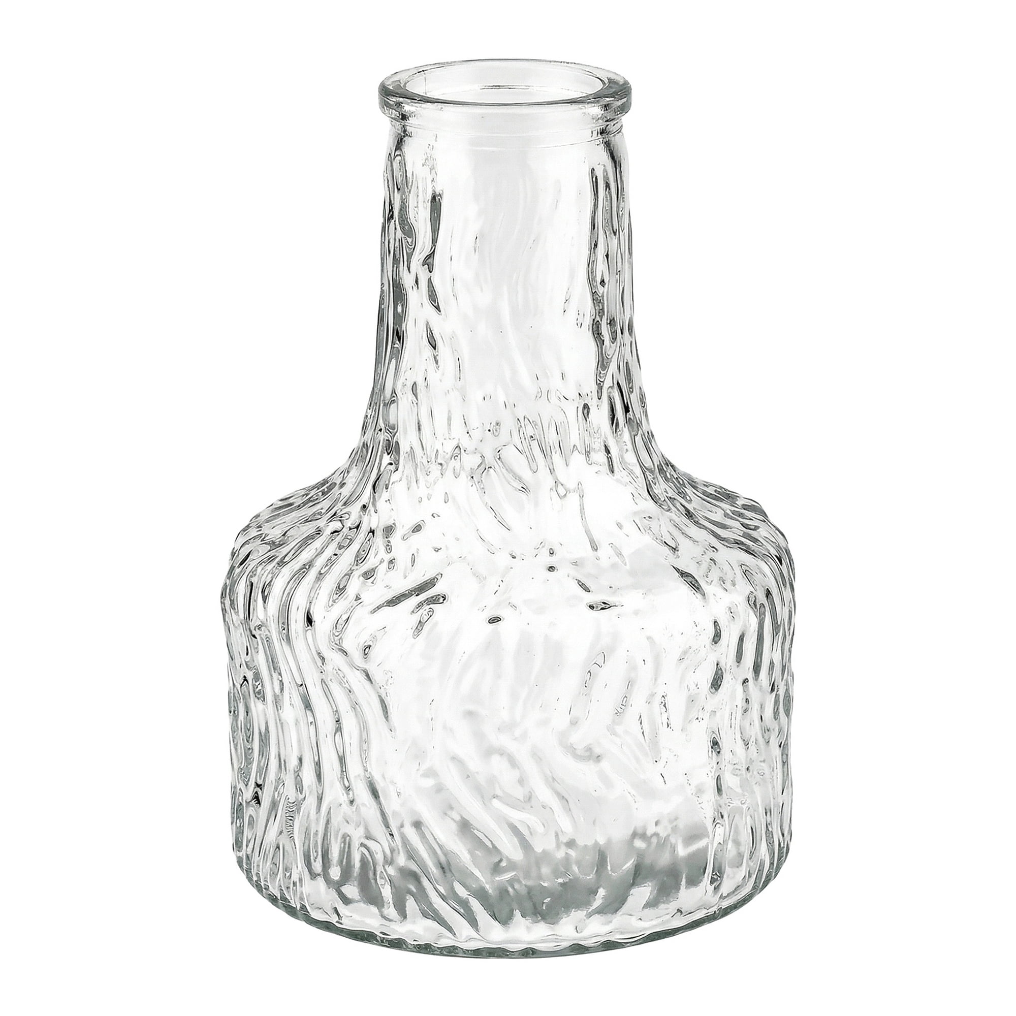 Unique Bargains Glass Vase for Flowers Nordic Decorative Clear 3.5"L x 3.5"W x 5.2"H