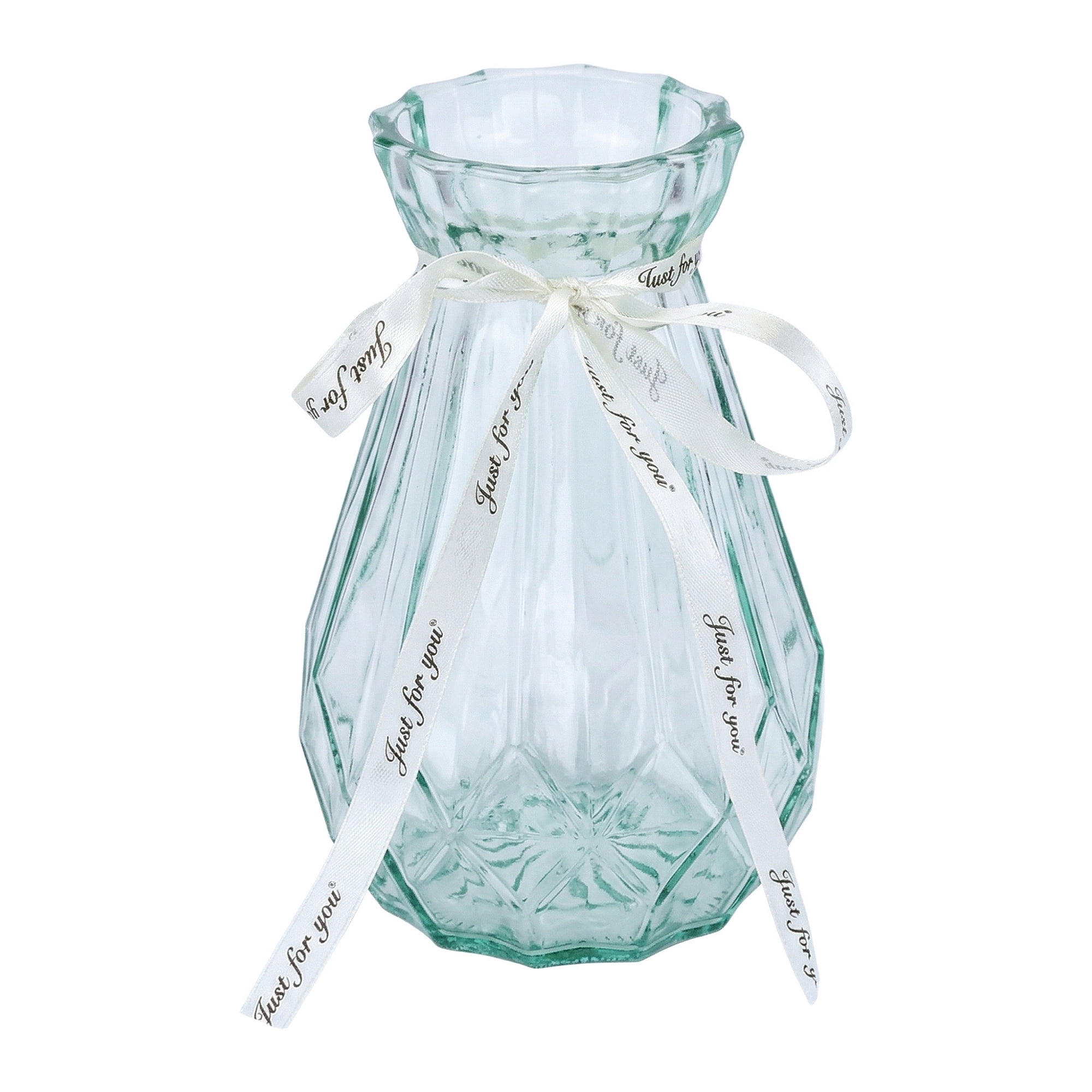 Unique Bargains Glass Vase for Flowers Nordic Decorative Clear 3.5"L x 3.5"W x 5.9"H