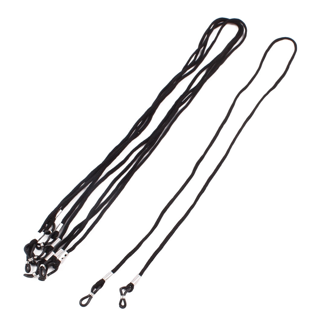 Unique Bargains Glasses Sunglasses Neck Adjustable Lanyard Holder Strap String Black 5pcs