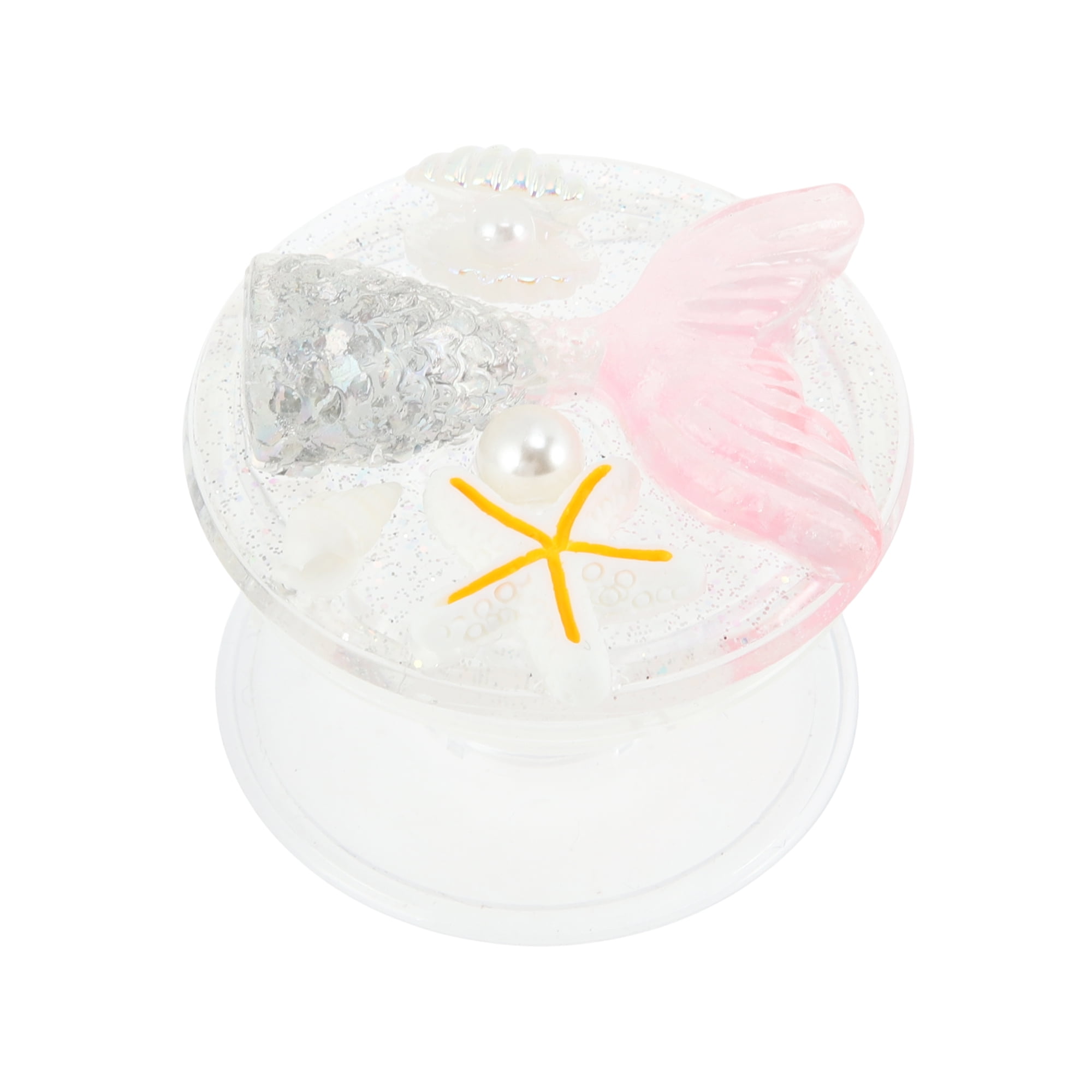 Unique Bargains Glitter Ocean Mermaid Phone Grip 1 Pc Silver Tone