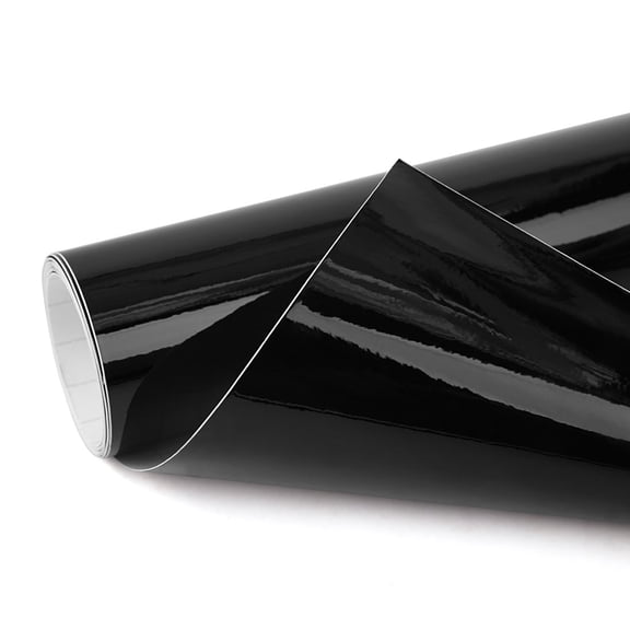 Unique Bargains Gloss Bubble Free Air Release Self Adhesive Car Vinyl Film Wrap Sticker Decal Black 60" x 12"