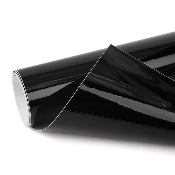 Unique Bargains Gloss Black Bubble Free Self Adhesive Car Vinyl Film Wrap Sticker Decal 60" x 24"