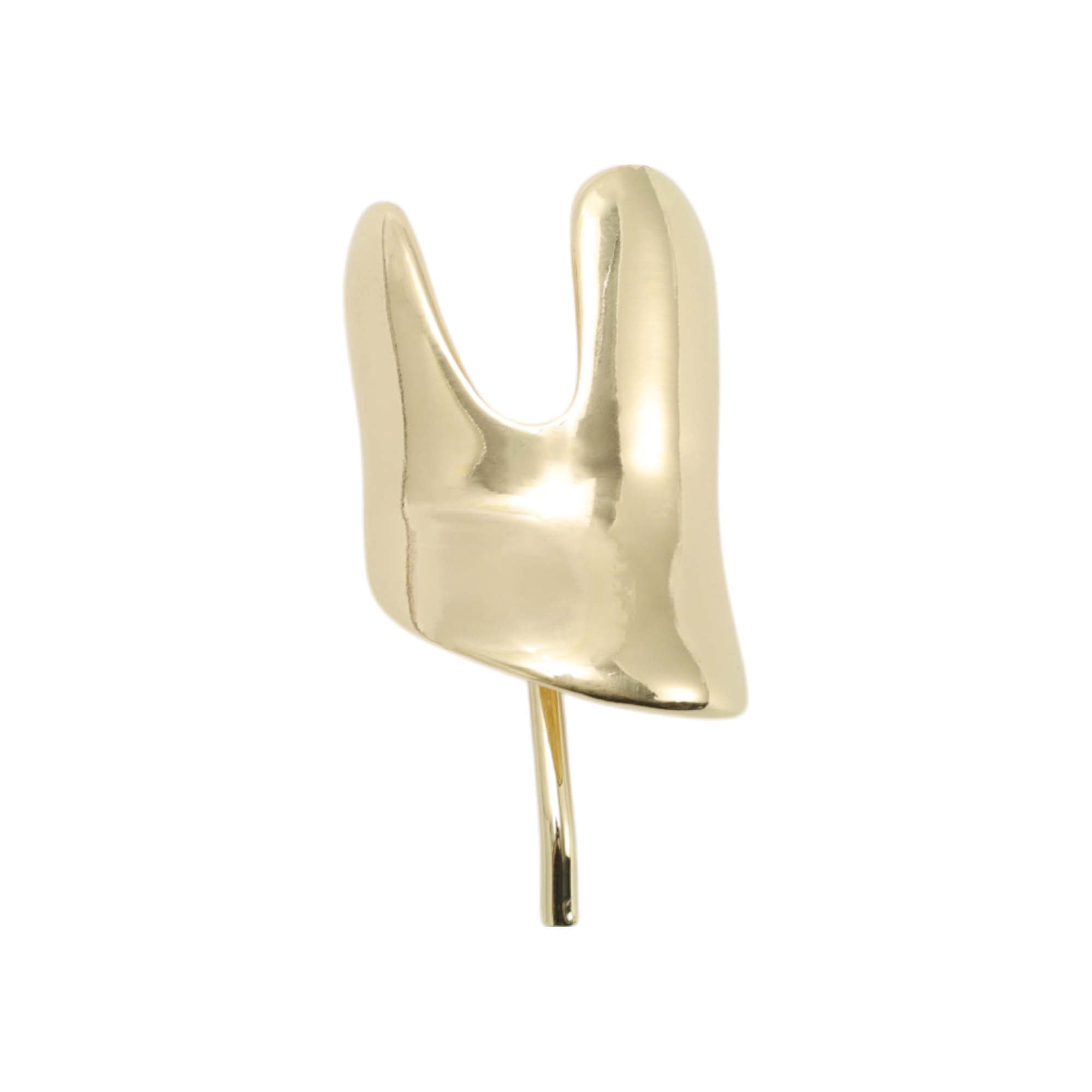 Unique Bargains Glossy Split Ponytail Buckle Hair Clip Hair Accessory Gold Tone