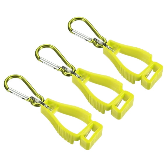 Unique Bargains Glove Keeper Gloves Grabber Clip Holder Hanger Yellow