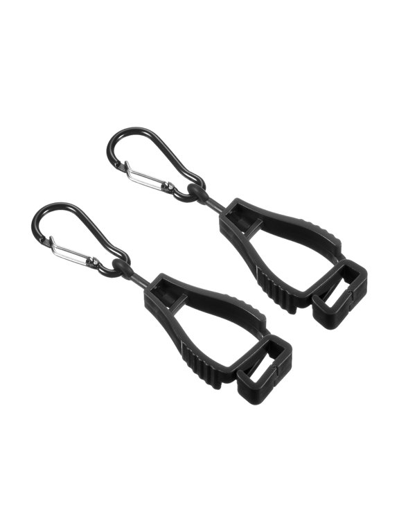Glove Keeper Helmet Grabber Catcher Clips Holder Black