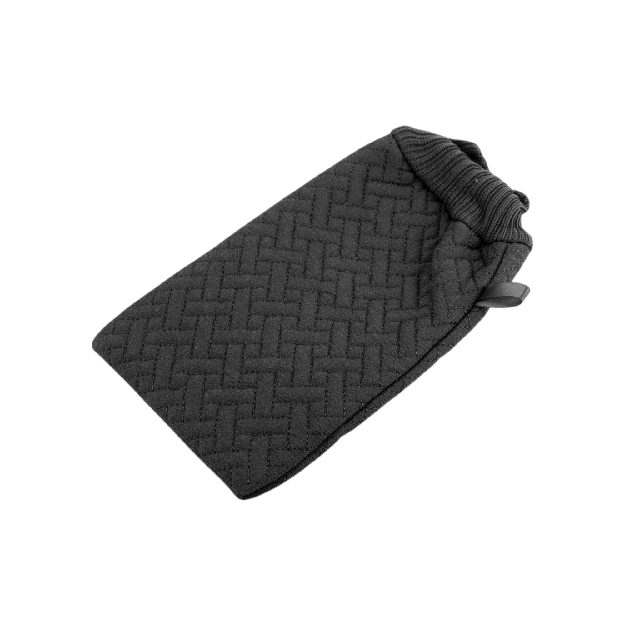 Unique Bargains Gloves Bath Towel for bathroom 14x24cm 1 Pc Black
