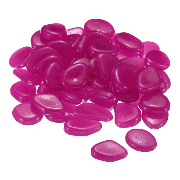 Unique Bargains Glow Rocks Luminous Stones Decor for Potted Plant Fish Tank Purple
