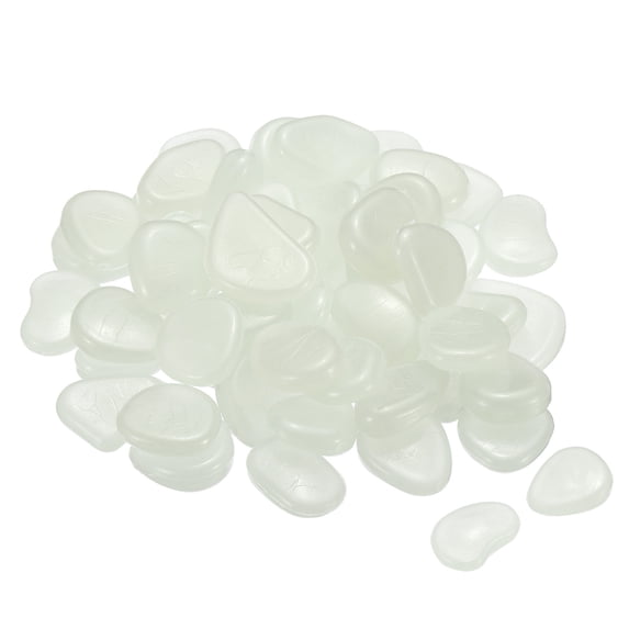 Unique Bargains Glow Rocks Luminous Stones Decor for Potted Plant Fish Tank White