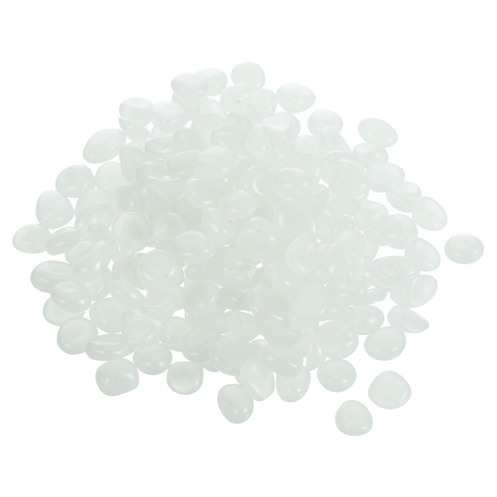 Unique Bargains Glow Rocks Luminous Stones Decor for Potted Plant and Fish Tank White