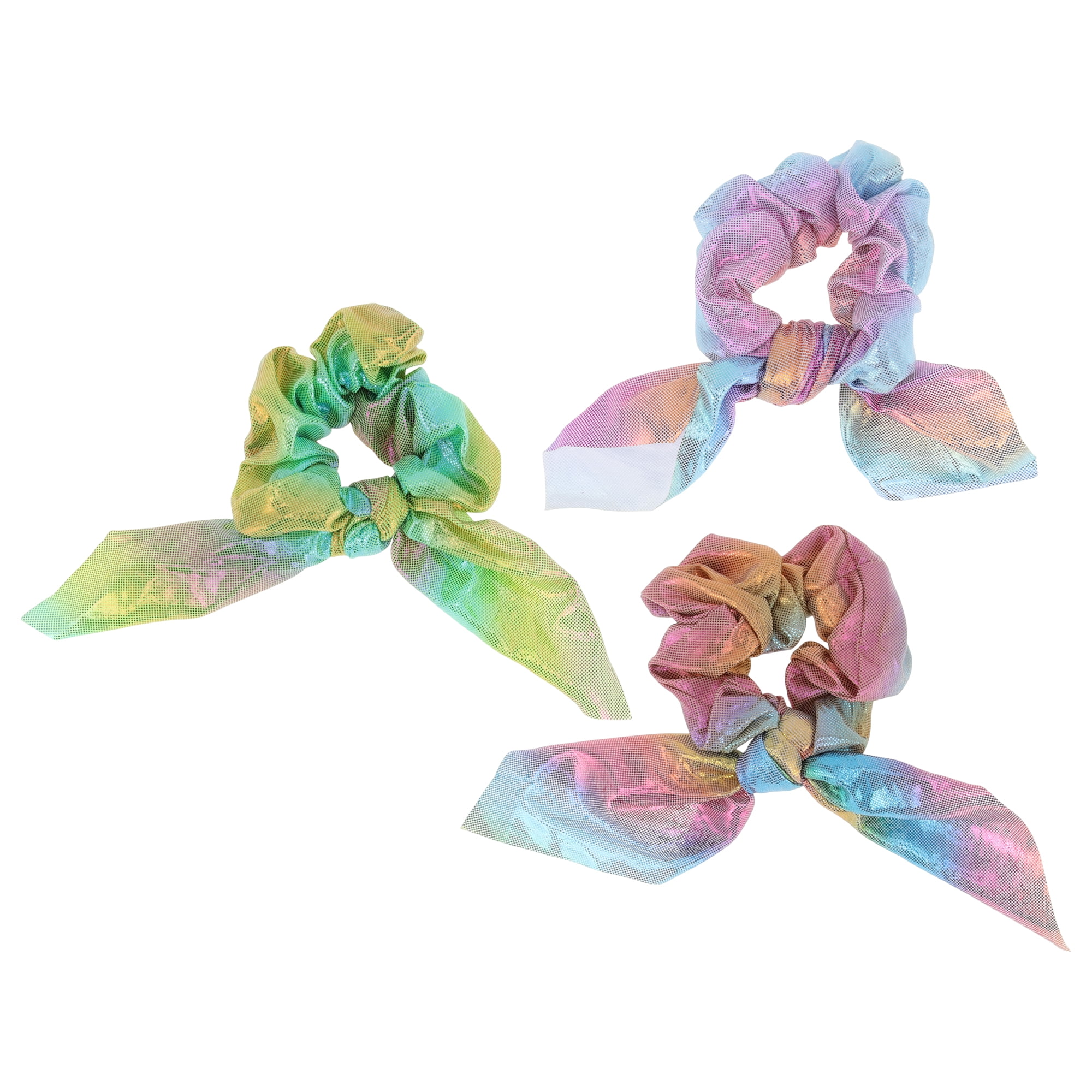 Unique Bargains Gold Stamping Colorful Hair Ties 3 Pcs