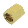 thumbnail image 1 of Unique Bargains Gold Tone Brass 12mm Thread Connector Nut Hex Rod Coupling, 1 of 1