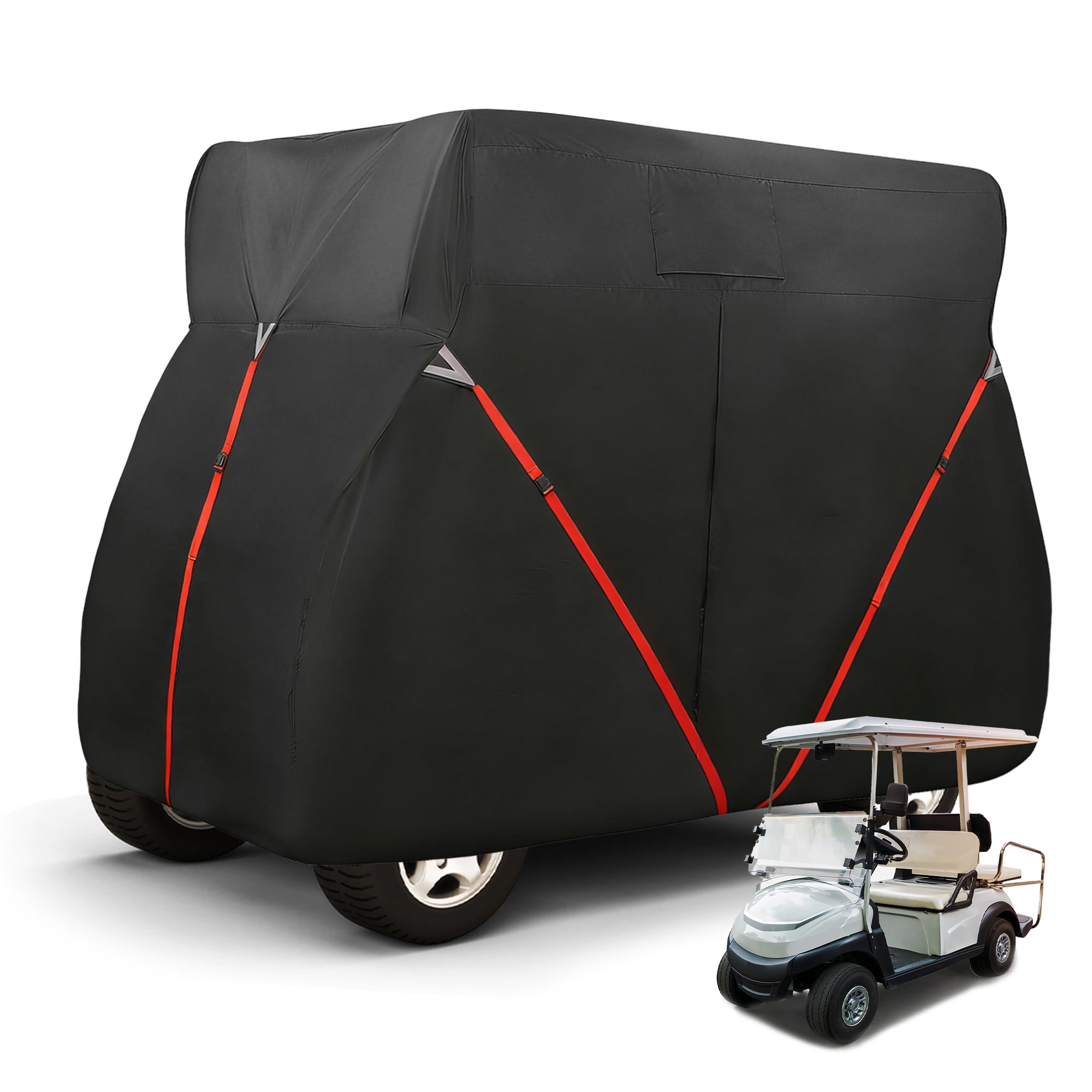 Unique Bargains Golf Cart Cover Waterproof for Yamaha 4/2+2 Passenger Cart